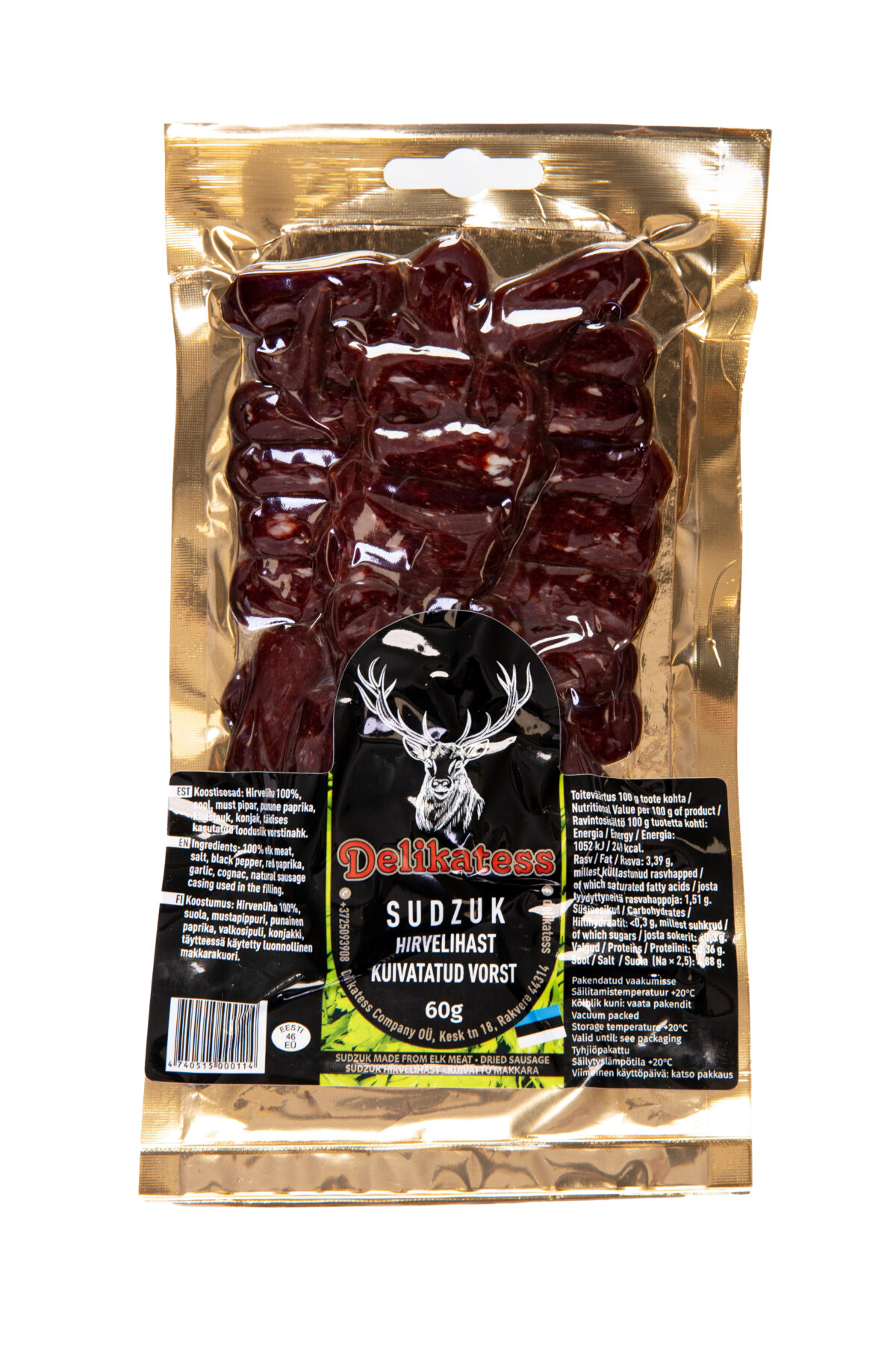 _TIU9693 copy Dried venison sujuk sausage 60 g - Image 1